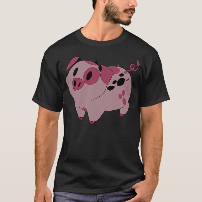 Camiseta Fat Nugget Hotel Cute Pig Haz lucifer (Anverso)