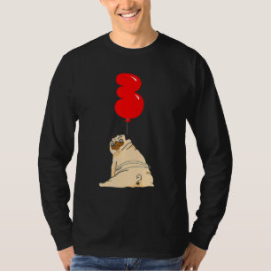 Camiseta Fat Pug 3er cumpleaños niños Fiesta de globo