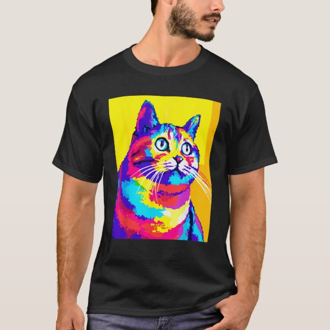 Camiseta Fat Rainbow Cat (Anverso)