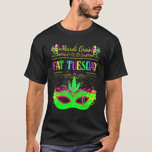 Camiseta Fat Tuesday Mardi Gras Mardi Gras Mask Mardi Gras (Anverso)
