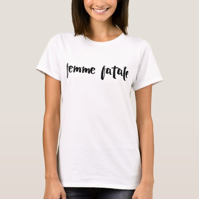 Camiseta Fatale femenino en guión de broche (Anverso)