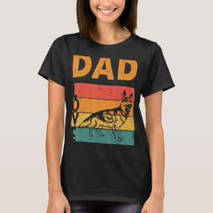 Camiseta Fath del pastor alemán retro papá Gsd Daddy Dog