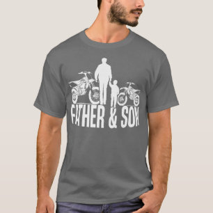 Camiseta Father And Son Biker Motocross Dirt Bike Motorcyc