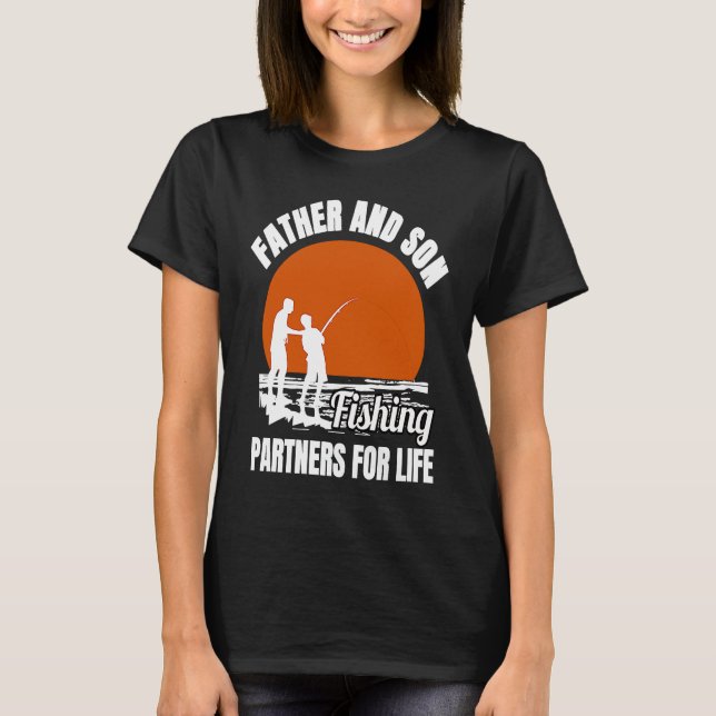 Camiseta Father and son fishing partners for life dad (Anverso)