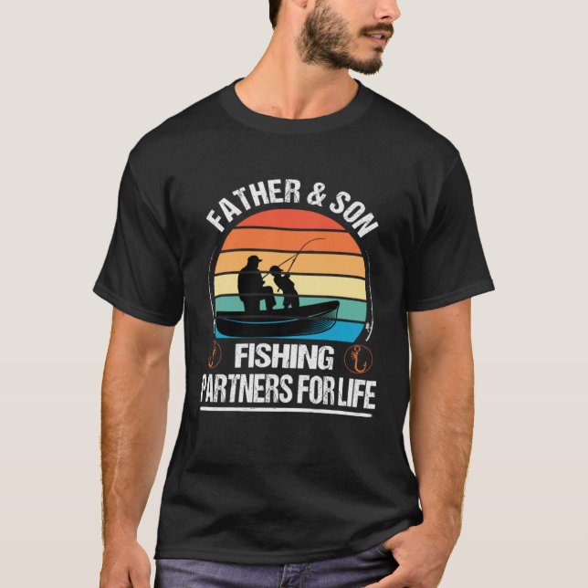 Camiseta Father And Son Fishing Partners For Life Father s  (Anverso)