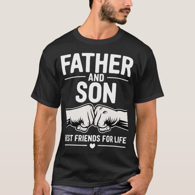 Camiseta Father and Son Fist Bump Unbreakable Bond Family (Anverso)