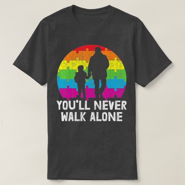 Camiseta Father Autistic Child Son Mom Dad Autism Awareness