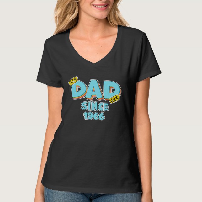 Camiseta Father Best Dad Ever Since 1966 Great Dad (Anverso)