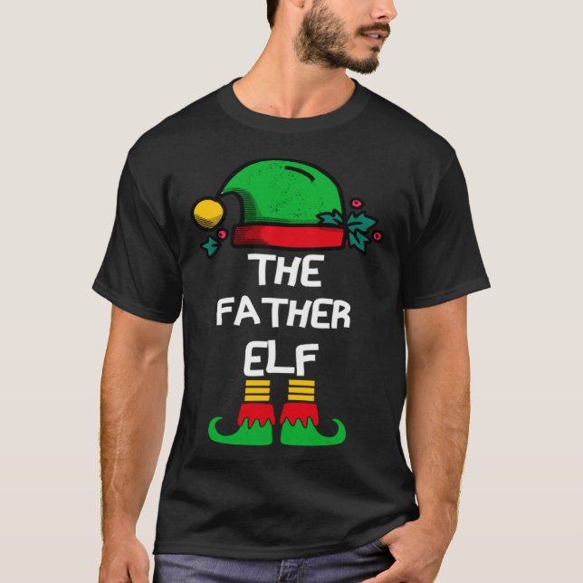 Camiseta FATHER Elf Matching Group Xmas  Family Christmas (Anverso)