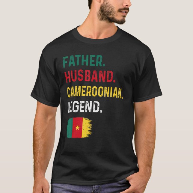 Camiseta Father Husband Cameroonian Legend Proud Dad Camero (Anverso)