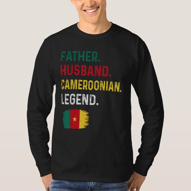 Camiseta Father Husband Cameroonian Legend Proud Dad Camero (Anverso)