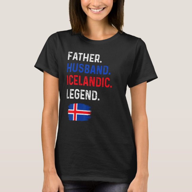 Camiseta Father Husband Icelandic Legend Proud Dad Iceland  (Anverso)
