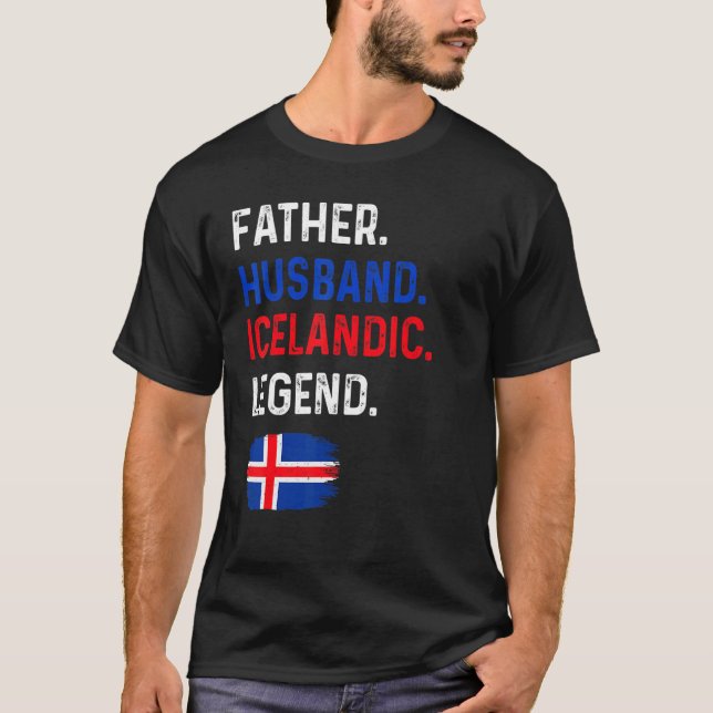 Camiseta Father Husband Icelandic Legend Proud Dad Iceland  (Anverso)