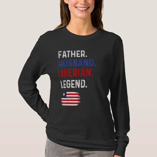 Camiseta Father Husband Liberian Legend Proud Dad Liberia F (Anverso)