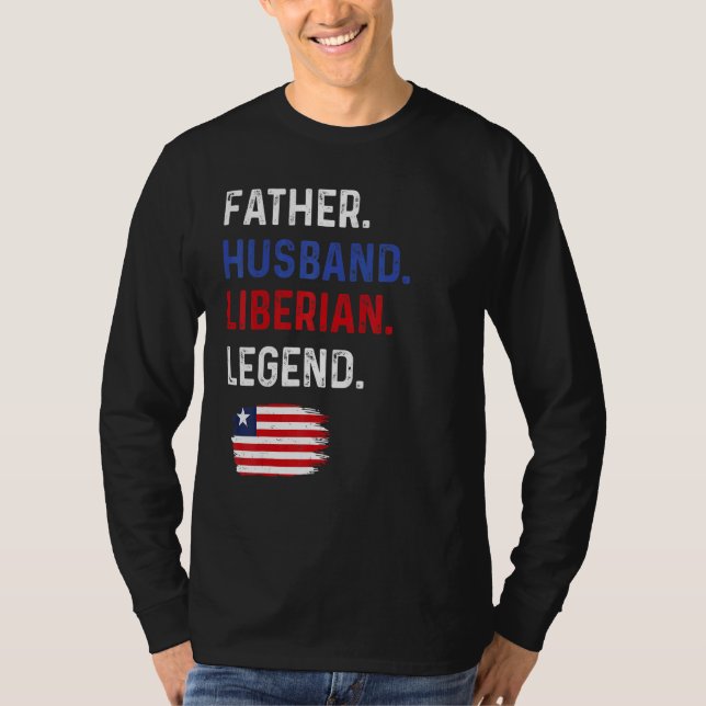 Camiseta Father Husband Liberian Legend Proud Dad Liberia F (Anverso)