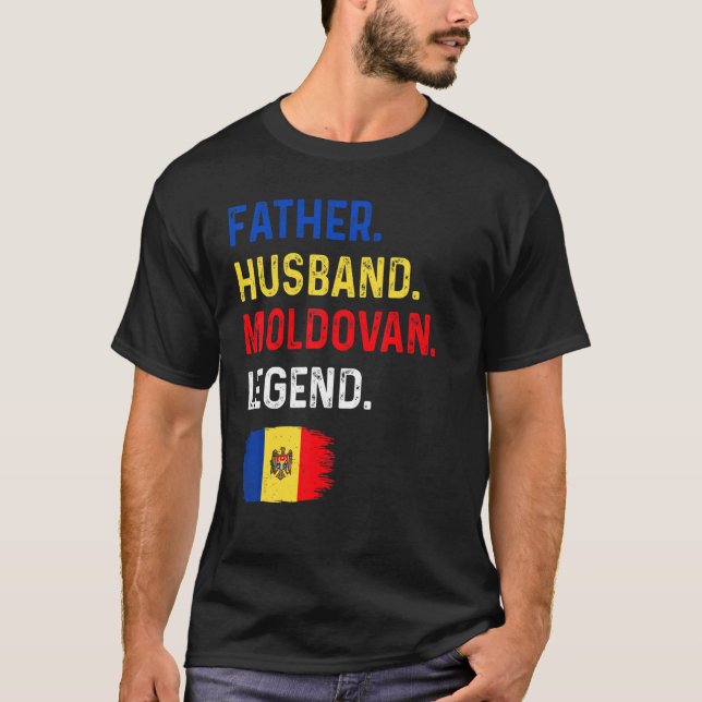 Camiseta Father Husband Moldovan Legend Proud Dad Moldova F (Anverso)