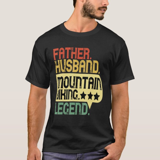 Camiseta Father Husband Mountain Biking Legend Bike Trail R (Anverso)