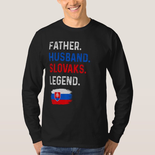 Camiseta Father Husband Slovaks Legend Proud Dad Slovakia F (Anverso)