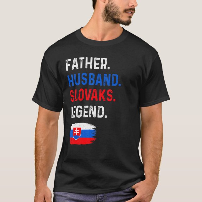 Camiseta Father Husband Slovaks Legend Proud Dad Slovakia F (Anverso)