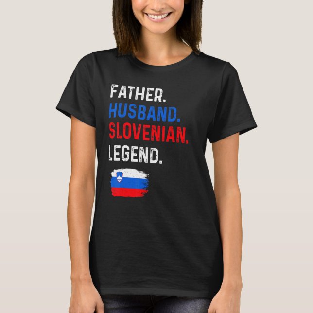 Camiseta Father Husband Slovenian Legend Proud Dad Slovenia (Anverso)
