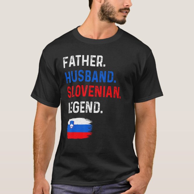 Camiseta Father Husband Slovenian Legend Proud Dad Slovenia (Anverso)