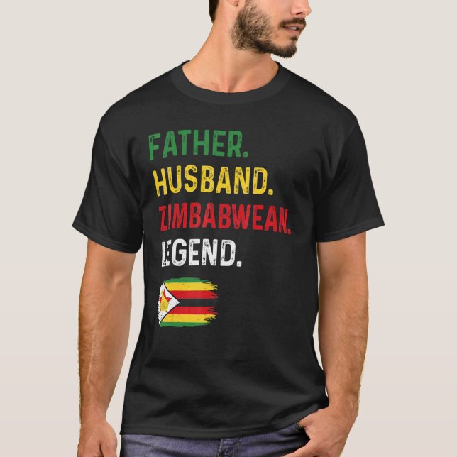 Camiseta Father Husband Zimbabwean Legend Proud Dad Zimbabw (Anverso)