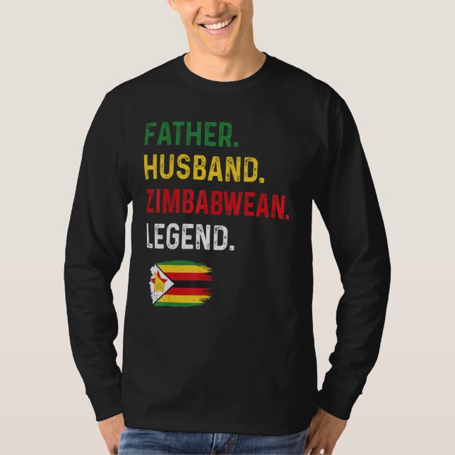 Camiseta Father Husband Zimbabwean Legend Proud Dad Zimbabw (Anverso)