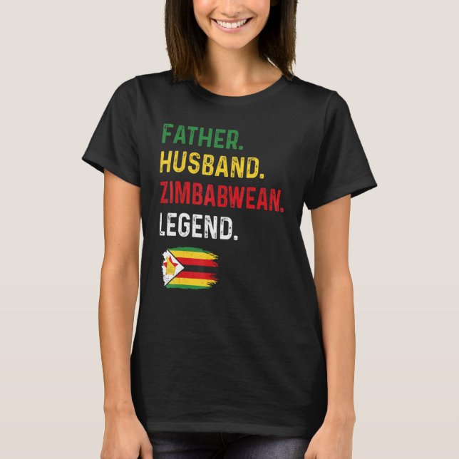 Camiseta Father Husband Zimbabwean Legend Proud Dad Zimbabw (Anverso)