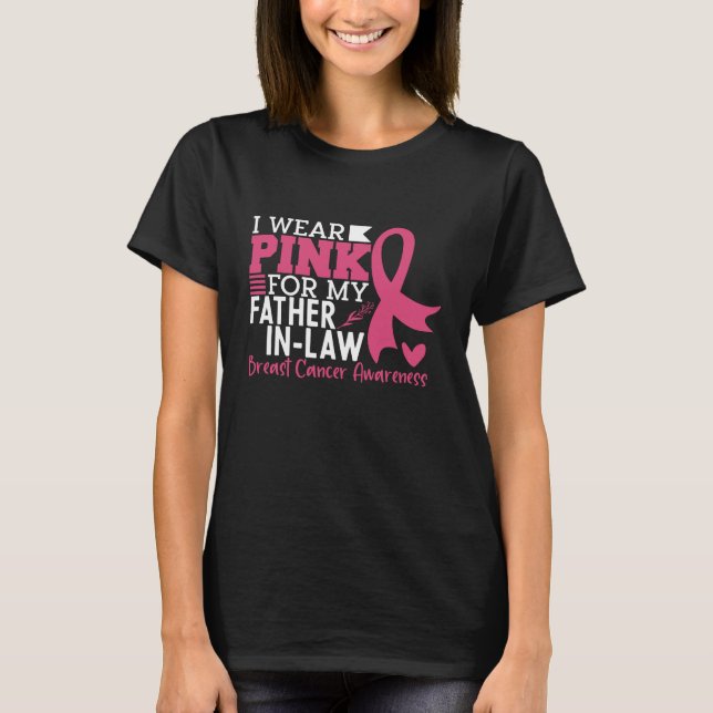Camiseta Father In Law Family Matching Breast Cancer (Anverso)