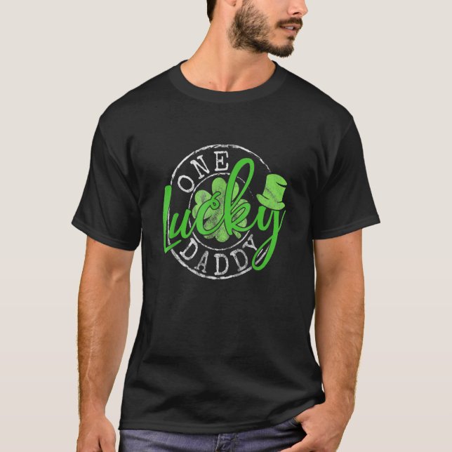 Camiseta Father Irish Clovers St Patrick's Day One Lucky Da (Anverso)