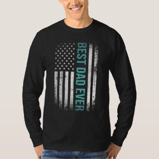 Camiseta Father s day Best dad ever with US american flag 3