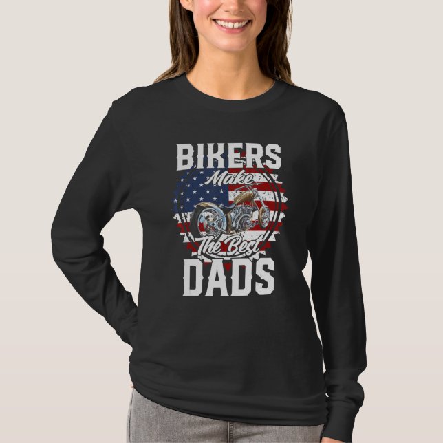 Camiseta Father s Day Biker Gold Hardtail Custom Chopper (Anverso)