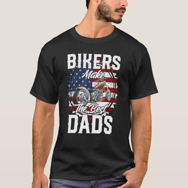 Camiseta Father s Day Biker Gold Hardtail Custom Chopper (Anverso)