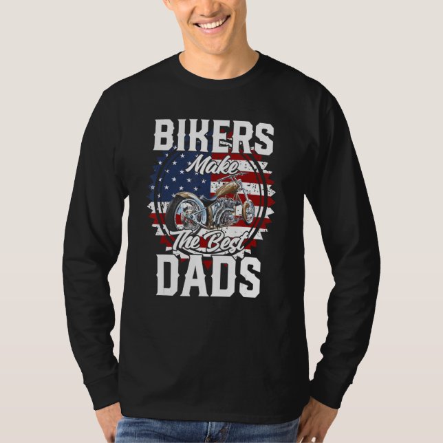 Camiseta Father s Day Biker Gold Hardtail Custom Chopper (Anverso)