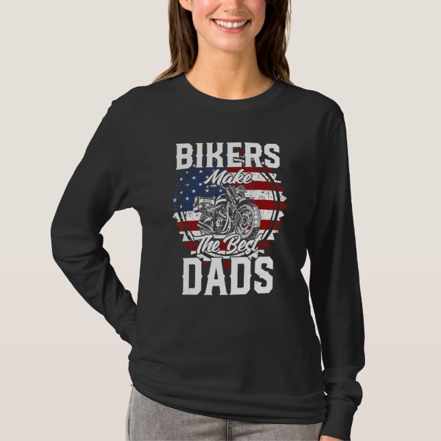 Camiseta Father s Day Biker Modern Touring Road Motorcycle (Anverso)