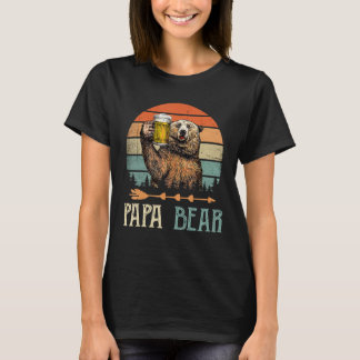 Camiseta Father s Day Dad Bear Retro Vintage Father s Day