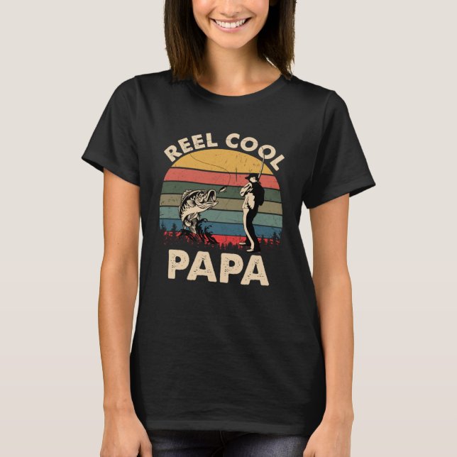 Camiseta Father s Day  Papa Fishing Reel Cool Papa Fisherma (Anverso)