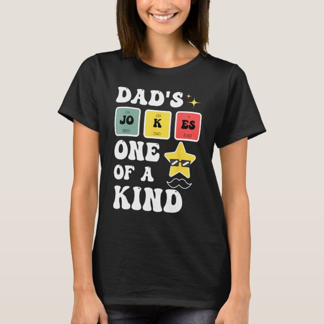 Camiseta father s day quotes dad life dad s jokes one of a  (Anverso)