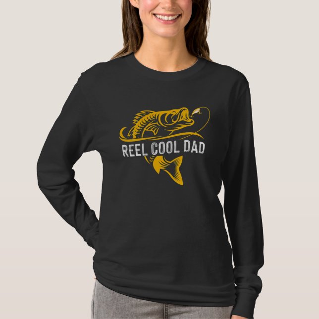 Camiseta Father s Day  Reel Cool Dad Fishing Dad Daddy Fath (Anverso)