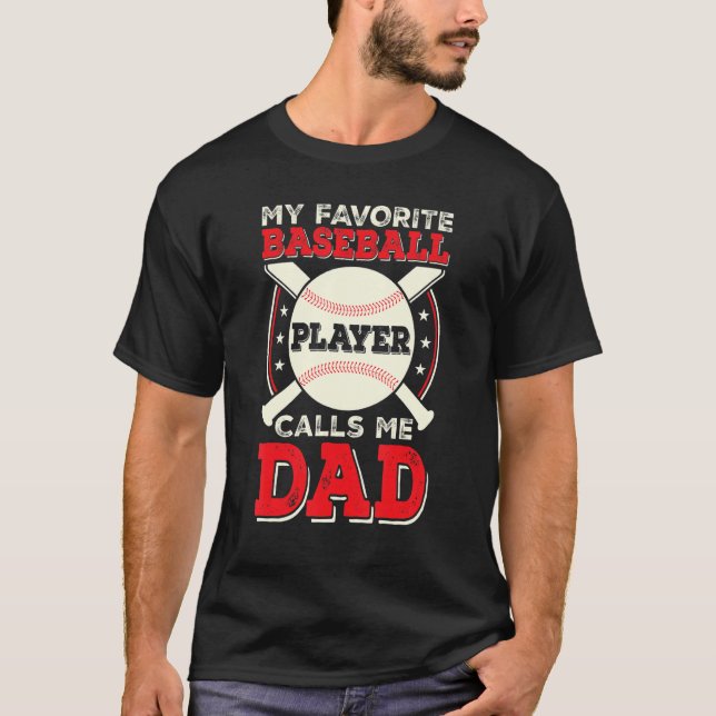 Camiseta Father Son Daughter Proud Daddy Baseball Favorite  (Anverso)