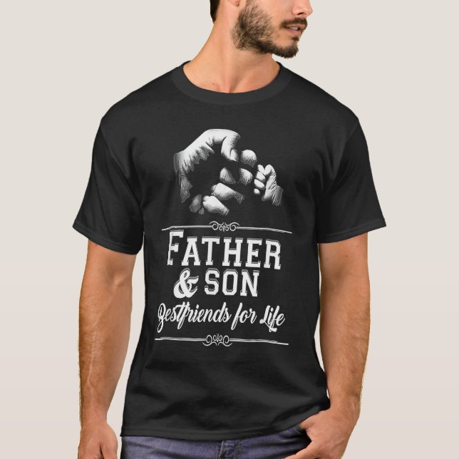 Camiseta Father Son Friends Fist Bump Dad Father's Day Fami (Anverso)