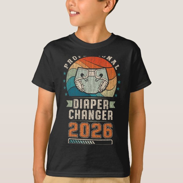 Camiseta Father To Be Future Daddy, Expecting Dad 2026 Diap (Anverso)
