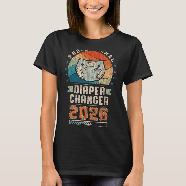 Camiseta Father To Be Future Daddy, Expecting Dad 2026 Diap (Anverso)