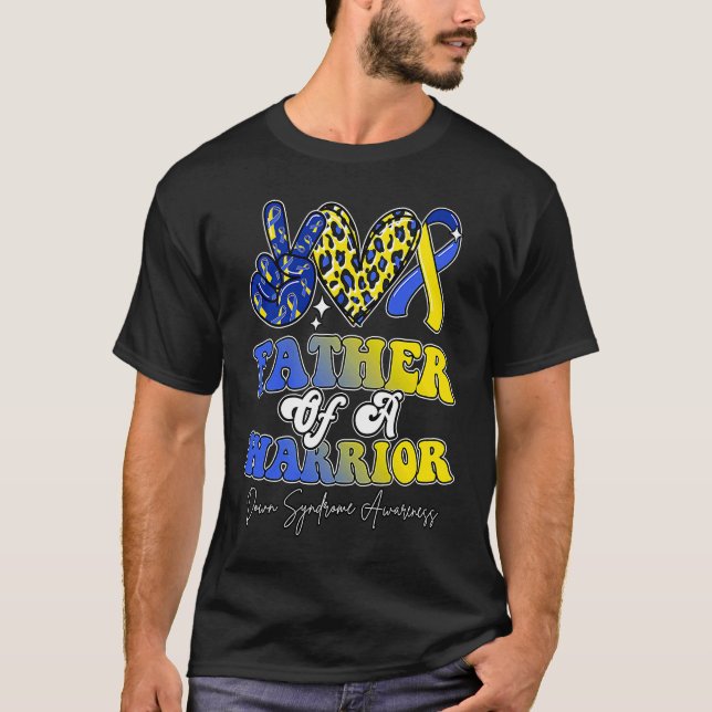 Camiseta Father Warrior Down Syndrome Awareness Family (Anverso)