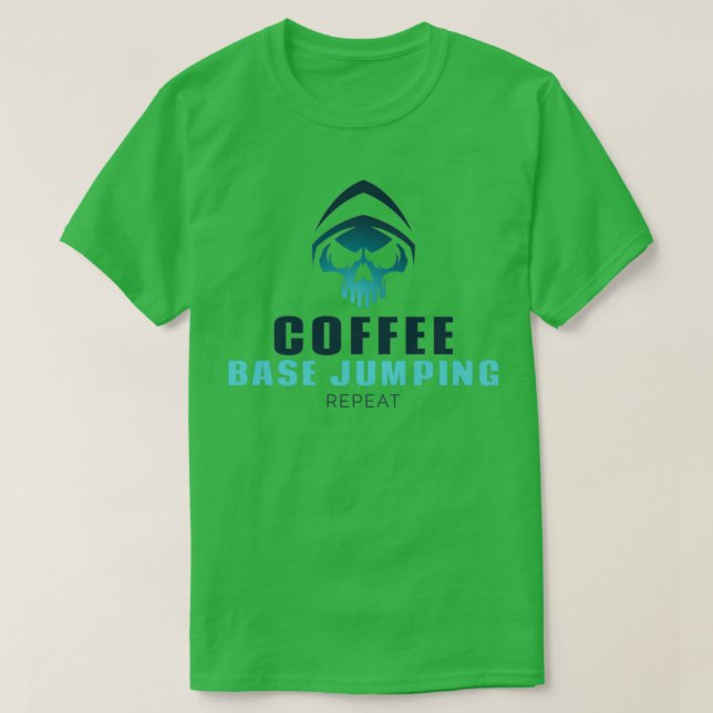 Camiseta fatherampamp39s día base de café saltar repetición (Diseño del anverso)