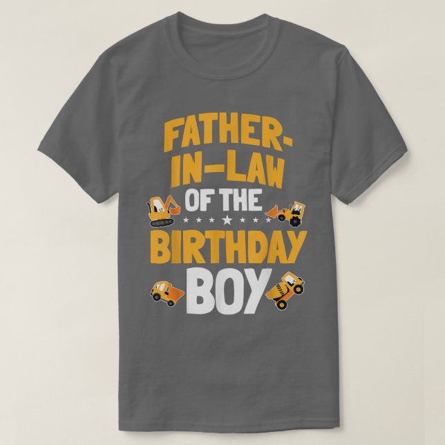 Camiseta FatherInLaw of the Birthday Boy Construction Worke (Diseño del anverso)