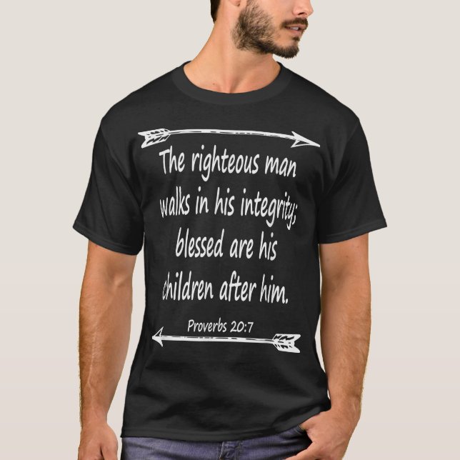 Camiseta Fathers Day Bible Verse  Tee Christian Scripture  (Anverso)
