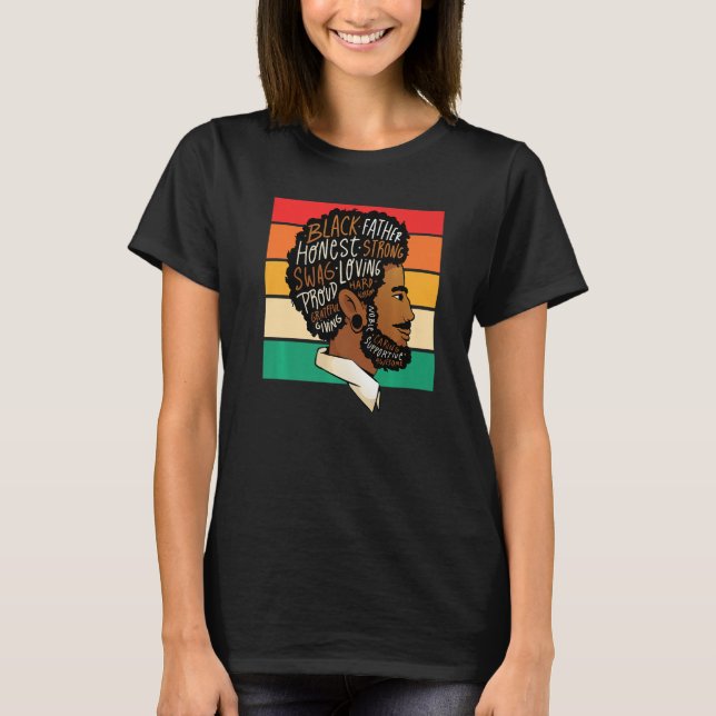 Camiseta Father's Day  Black History Month  Retro Black Fat (Anverso)