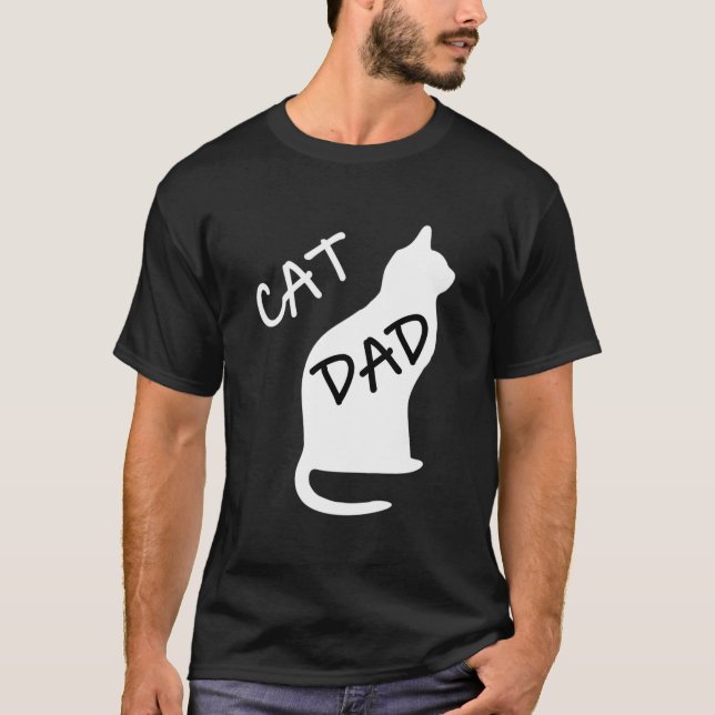 Camiseta Fathers Day Cat Dad (Anverso)