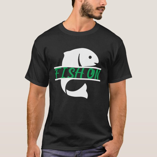 Camiseta Father's Day Fishing Fisherman Fish On Rod (Anverso)